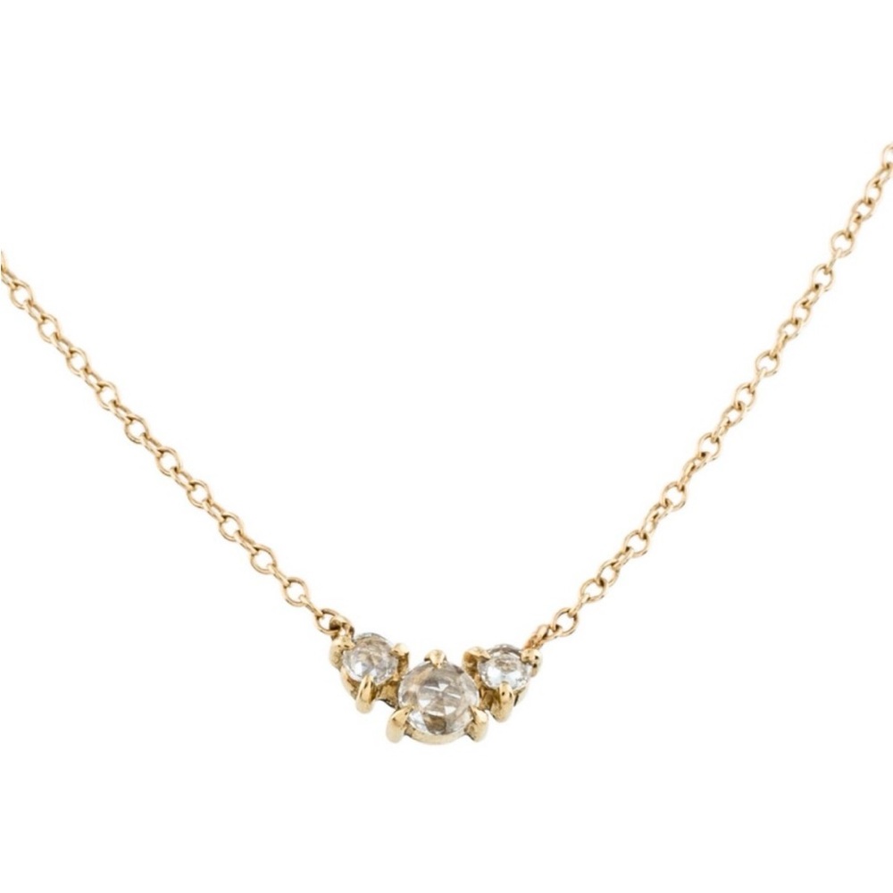 Catbird sleeping beauty Diamond and 14k Gold Necklace